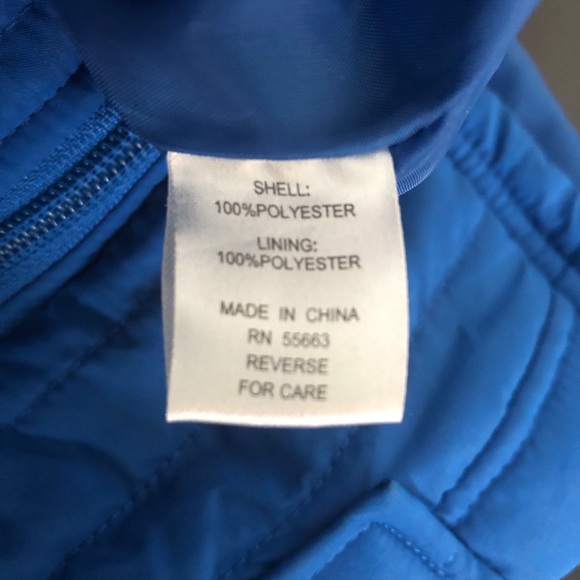 For Cynthia Royal Blue Zip Up Puffer Vest - Picture 4 of 4